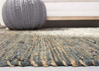 SAFAVIEH Vintage Leather Collection Runner Rug - 2'3" x 9', Grey, Handmade Boho Fringe Leather & Jute, Ideal for High Traffic Areas in Living Room, Bedroom (VTL203F)