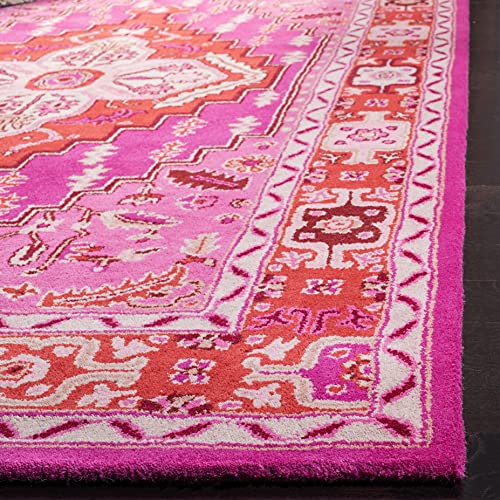 SAFAVIEH Bellagio Collection Runner Rug - 2'3" x 8', Red & Pink, Handmade Medallion Wool, Ideal for High Traffic Areas in Living Room, Bedroom (BLG545B) - color: Red/Pink, size: 2'3" x 8' (Runner)