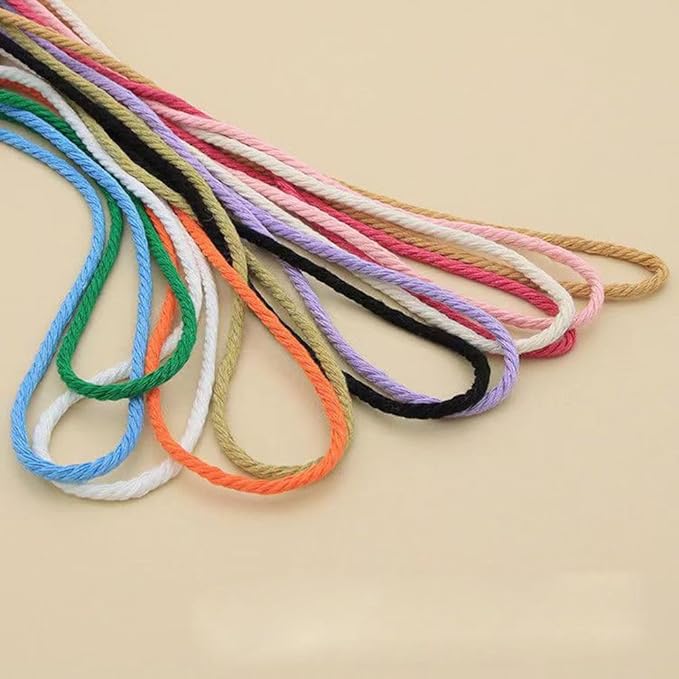 Macrame Cord,3mm x109 Yard Twine String Cord Colored Cotton Rope Craft Cord for DIY Crafts Knitting Plant Hangers Christmas Wedding Decor（Pink Gray）…