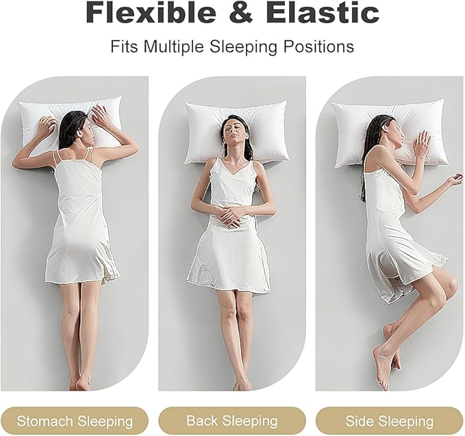 Shatex Soft Bed Pillows Available for All Season, Pillows for Sleeping Standard Size Relieve Cervical Fatigue Ergonomic Pillow Ultra Cozy and Breathable, 1 Pack, White