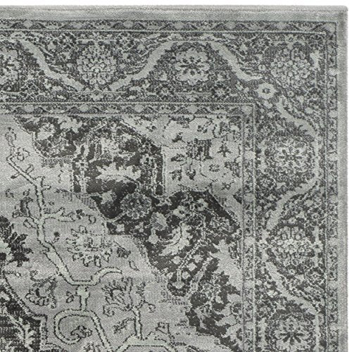 SAFAVIEH Vintage Collection Accent Rug - 2' x 3', Light Blue & Multi, Oriental Traditional Distressed Viscose Design, Ideal for High Traffic Areas in Entryway, Living Room, Bedroom (VTG159-110) - color: Light Blue/Multi, size: 2' x 3' (Rectangular)