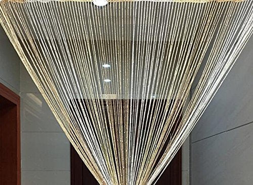 ave split Decorative Door String Curtain Wall Panel Fringe Window Room Blind Divider Tassel Screen Home 100cm*200cm (#018313) - color: #018313