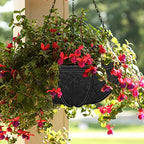 Riare 4 Pack 14 Inch Round Fabric Planter Basket Liner- Hanging Basket Liners Replacement Coco Fiber Liner Alternative for Hanging Basket Flowers (Prevent Birds from Nesting) - size: 14inch