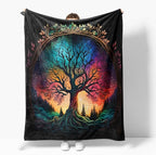 Tree of Life Throw Blanket Soft All Season Fleece Blanket Sofa Bed Lightweight Blanket Print Cute Stuff for Men and Lovers Super Soft and Comfortable Warm Flannel Throw Blanket Sofa 60"x80"