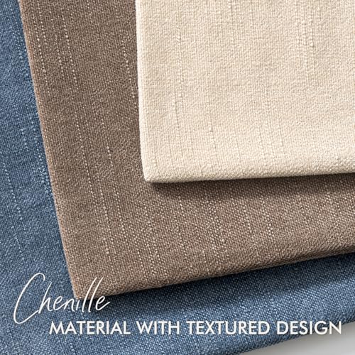 Set of 2 Textured Throw Pillow Covers Decorative Soft Accent Square Chenille Pillowcases Neutral Farmhouse Cushions Modern Home Decor for Couch Sofa Bedroom Living Room 18x18 Inch, Taupe Gray - color: Taupe Gray, size: 18" x 18" (Pack of 2)