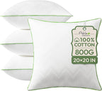 Ashler Home Deco 20x20 Pillows Insert (Set of 4) - Throw Pillow Inserts with 100% Cotton Cover - 20 Inch Square Interior Sofa Stuffer Pillow Inserts -Decorative White Couch Pillow