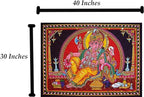 Rastogi Handicrafts Cotton Wall Hanging Indian 40" X 30" Poster Size (SITTING GANESH-G) - color: SITTING GANESH-G