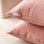 MIULEE Dark Pink Velvet Throw Pillow Covers 18x18 Soft Decorative Solid Square Cushion Cases Pack of 2 Modern Luxury Home Decor for Couch, Sofa, Bedroom