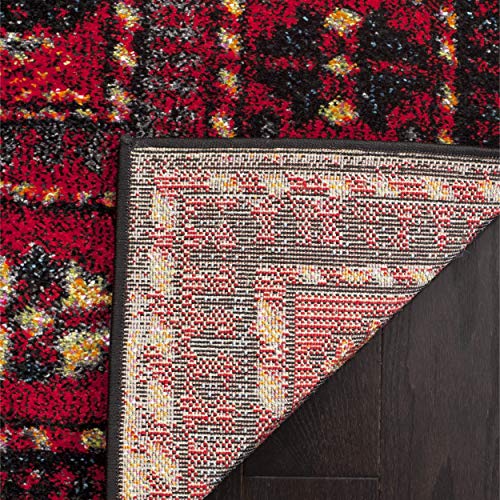 SAFAVIEH Vintage Hamadan Collection Accent Rug - 2'7" x 5', Red & Multi, Oriental Persian Design, Non-Shedding & Easy Care, Ideal for High Traffic Areas in Entryway, Living Room, Bedroom (VTH213A)