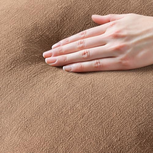 MIULEE Decorative Throw Pillow Covers Neutral Linen Fringe Throw Pillows Set of 2 Brown Boho Farmhouse Cushion Covers with Tassels for Couch Sofa Bed Living Room Spring Home Decor 16x16 Inch - color: Brown, size: 16" x 16" (Pack of 2)