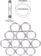 Macrame Rings, Dream Catcher Rings, Dream Catchers Kit, Macrame Supplies, Metal Rings, Metal Hoops for Crafts 2 inch, Macrame Plant Hangers, Dog Collars, DIY Centerpiece, Table Decorations(12Pcs)