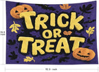 EMMTEEY Halloween Wall Tapestry Trick or Treat Ceiling Tapestry 92.5X70.9 Huge Wall Art for Bedroom Living Room Fall Backdrop