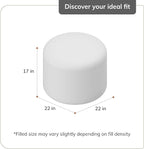 Anji Mountain Pouf Ottoman Foot Rest, Handmade Ottoman Pouf, Comfortable Foot Stool, Decorative Floor Seating for Living Room Decor, Bedroom & Home Décor Accent - Terracotta