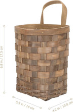 Woven Storage Baskets Wood Woven Flower Basket with Single Handle Woven Hanging Storage Basket Decorative Wall Basket Organizer for Farmhouse Wall Decor Coffee Hanging Wall Vegetable Baskets