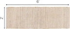 Savi Home Jute Cotton Handwoven Runner Rug 24"x72" - Natural Fiber Rustic Farmhouse Runner Rug - Vintage Boho Decor for Bedroom, Dining Room, Hallway & Office