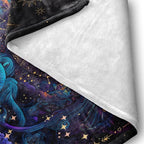 Black Purple Moon Star Hippie Blankets and Throws Boho Celestial Chair Recliner Cover Bed Spread Hippies Bedding Room Decor Aesthetic Throws for Couch Bed Sofa Hippy Gifts for Women 60"x80"