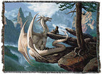 Pure Country Weavers Hobsyllwin and Kume Dragon Blanket by Ciruelo - Gift Fantasy Tapestry Throw Woven from Cotton - Made in the USA (72x54) - color: Hobsyllwin & Kume