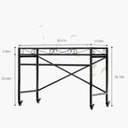 Zhongma Window Height Sturdy Metal Plant Stand with Wheels, 36.6 x 16 x 26.2 in High, Heavy Duty Succulent Shelf for Home Indoor and Outdoor, 220 LBS Capacity & Heavy Duty Construction
