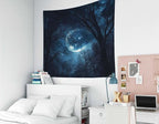 EMMTEEY Forest Tapestry Starry Sky Night Forest 60X50 Inch Ceiling Tapestry Wall Art Hanging Tapetries for Bedroom Living Room Dorm Décor