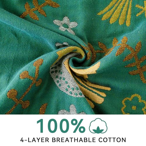 Boho Throw Blanket 60"x80", Soft Cozy 100% Cotton Blanket for Bed, Spring Blankets with Floral Bird Farmhouse Decor Breathable Lightweight King Size All Season - color: Blue Bird, size: 60''x80''