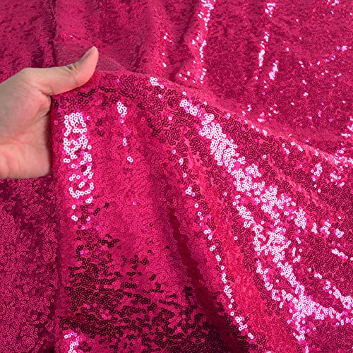 ShinyBeauty Sequin Pillow Case 24x24-Inch Pack of 2 Hot Pink Sequins Decorative Throw Pillows Covers Sequins Pillow Cover Pillows Cushion Cover Soft Pillow Covers Toss Pillows Cover - color: Hot Pink, size: 24" x 24" (Pack of 2)