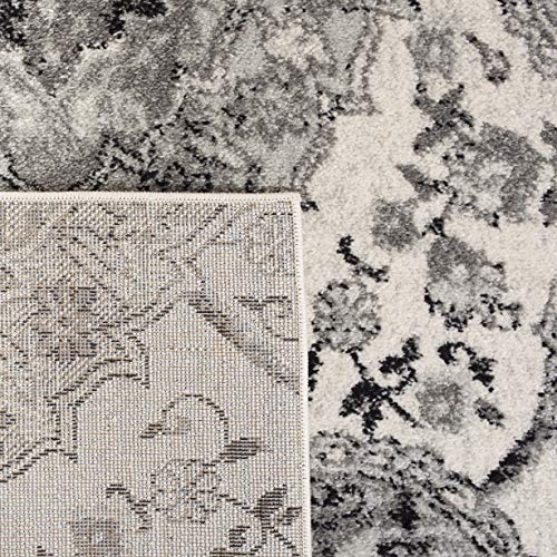 SAFAVIEH Madison Collection Runner Rug - 2'3" x 6', Cream & Silver, Boho Chic Glam Paisley Design, Non-Shedding & Easy Care, Ideal for High Traffic Areas in Living Room, Bedroom (MAD600D) - color: Cream/Silver, size: 2'3" x 6' (Runner)