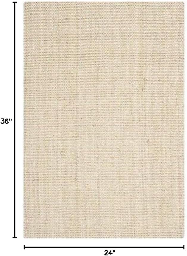 SAFAVIEH Natural Fiber Collection Accent Rug - 2' x 3', Ivory, Handmade Farmhouse Jute, Ideal for High Traffic Areas in Entryway, Living Room, Bedroom (NF730A)