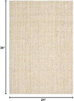 SAFAVIEH Natural Fiber Collection Accent Rug - 2' x 3', Ivory, Handmade Farmhouse Jute, Ideal for High Traffic Areas in Entryway, Living Room, Bedroom (NF730A)