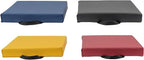 FDP SoftScape 12 inch Square Toddler Floor Cushions with Handles Flexible Seating for Daycare, Preschool, Playroom 1.5 inch Deluxe Foam (4-Piece) - Volcano