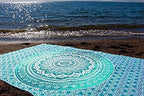 Popular Handicrafts Tapestry Wall Hanging Hippie Ombre Mandala Wall Art Bohemian Hippy Intricate Indian Tapestry 84x90 Inches (215cm x 230cm) Green - color: Green, size: 90.6"L x 84.7"W