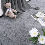 DETUM Grey Runner Rug 2X6 Gray Rug for Bedroom Kitchen Bedside Hallyway Entryway Grey Runners Super Soft and Fluffy Carpets Washable Kids and Pets Friendly - color: Grey, size: 2 x 6 feet