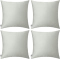 Thmyo 4-Pack 100% Cotton Comfortable Solid Decorative Throw Pillow Case Square Cushion Cover Pillowcase Sublimation Blank Pillow Covers DIY Throw Pillowcase for Sofa(18x18inch/45x45cm,Grey)