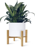 DAORFAA Bamboo Plant Stand, Flower Potted Holder, up to 8 Inch Pot - Nature, Mid Century Modern (Pot Not Included) (1 Pack)