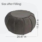 Louis Donné Unstuffed Flannel Fabric Ottoman Pouf Cover Footstool Pouffe Cover Replacement Outdoor Upholstered Foot Rest Storage Solution for Kids Pet Christmas Living Room Home Decor ONLY Cover