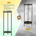 2-Pack Plant Stand Indoor Outdoor, 30'' Tall Plant Stands, 2 Tier Metal Planter Stand, Flower Stand Plant Pot Holder for Living Room, Corner, Deck