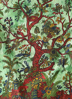 Popular Handicrafts Tapestry Wall Hanging Hippie Bohemian Tree of Life Hippy Psychedelic Design Indian Tapestries Bedspread 53 x 78 inches (140cm x 215cm) Green - color: Green #1, size: 78"L x 53"W
