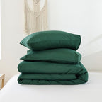 ROSGONIA Oversized King Comforter 120x120, 3pcs Super King Comforter (1 Dark Green Comforter & 2 Pillowcases) Lightweight Warm Bedding Set Quilt