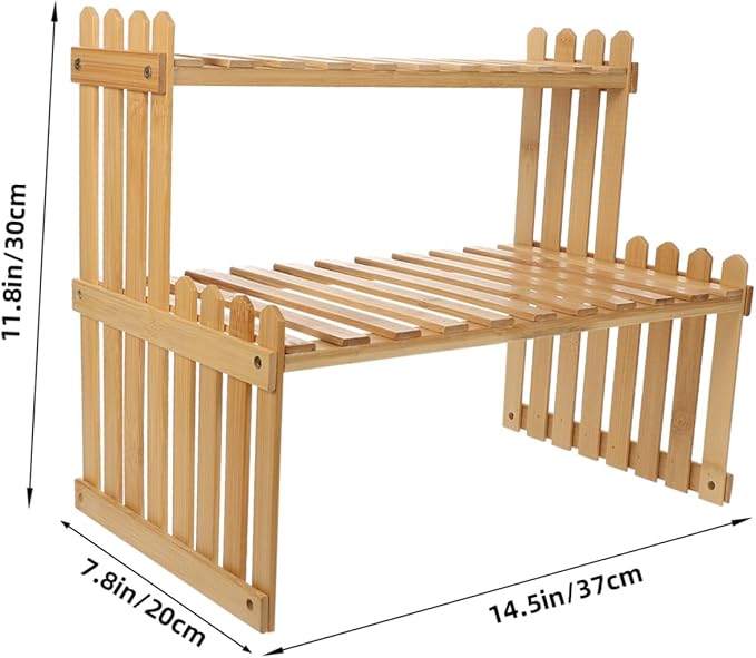 Bamboo Plant Bracket Multi-tiered Stand Indoor Plant Pedestal Boho Decor Rack
