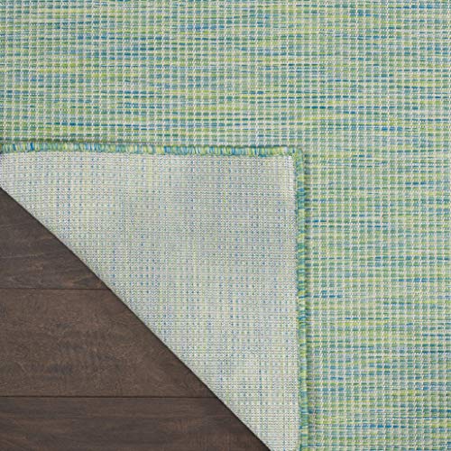 Nourison Home Positano Blue Green 2'2" x 10' Area Rug - Easy Clean, Non Shedding, Bed Room, Living Room, Dining Room, Kitchen (10' Runner) - color: Blue/Green, size: 2'2" x 10' (Runner)