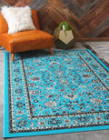 Unique Loom Sialk Hill Collection Area Rug - Washington (2' 2" x 3' 1" Rectangle, Turquoise/ Black) - color: Turquoise/Black, size: 2'2" x 3'1" (Rectangular)