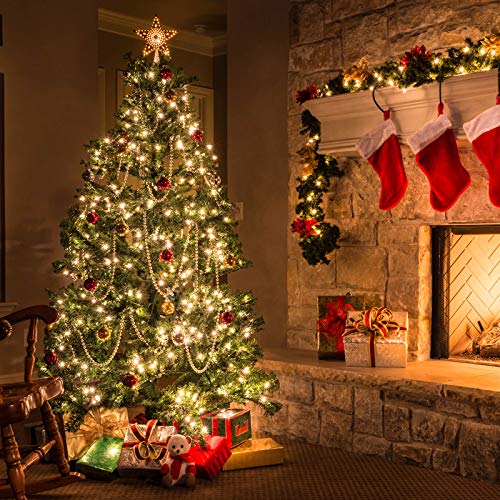 Brightown Battery Operated Christmas Lights 2 Pack 18 Feet 50 LED Clear Mini String Lights with 8 Modes Waterproof Tree Lights for Xmas Outdoor Indoor Holiday Party Garden Decor, Warm White - color: Warm White, size: 50 LEDs x 2 Pack