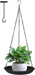 ARTORA Metal Plant Hanger, Indoor Decorative Wall Plant Hanging Basket Black Pot Holder Ceiling Flower Planter Hanging Chain with Long Hook (1 Pack)