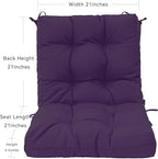 QILLOWAY Outdoor Seat/Back Chair Cushion Tufted Pillow, Spring/Summer Seasonal Replacement Cushions - Pack of 4 (Purple)