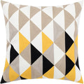vctops Embroidery Cotton Decorative Throw Pillow Cover Boho Geometric Pattern Cushion Cover for Couch Sofa Bed (Geometric B,18"x18")