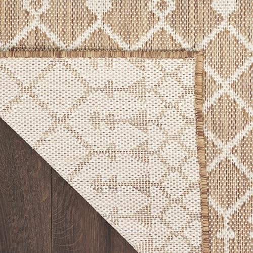 Nourison Home Positano Jute 8' x 10' Area Rug - Easy Clean, Non Shedding, Bed Room, Living Room, Dining Room, Kitchen (8' x 10') - color: Jute, size: 8' x 10' (Rectangular)