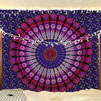 raajsee purple Tapestry- Best Mandala Wall Hanging- Mandala Tapestry For Bedroom Aesthetic-Size Medium (52x60 Inches / 132x152 Cms) - color: Purple, size: 60"L x 52"W