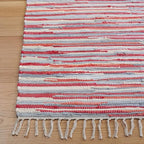 SAFAVIEH Rag Rug Collection Accent Rug - 3' x 5', Red & Multi, Handmade Boho Stripe Cotton, Ideal for High Traffic Areas in Entryway, Living Room, Bedroom (RAR129R) - color: Red/Multi, size: 3' x 5' (Rectangular)