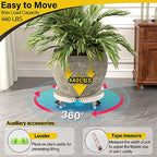 Goovilla Plant Stand with Wheels Heavy Duty, 2Pack Adjustable 15-22 Plant Caddy with Lockable Caster Wheels 440LBS, Rolling Plant Stand/Dolly/Roller for Indoor Outdoor Large Planter, Flower Pot,Beige - color: Beige