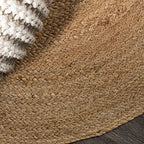 JONATHAN Y Soleil Jute Braided Circle Natural 7' Round Indoor Area Rug, Natural-Fibers, Geometric, Easy-Cleaning for Living Room, Bedroom, Kitchen, Pet Friendly, Non-Shedding (RNF103A-7R) - size: 7' (Round)