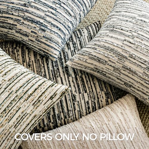 a moment Boho Throw Pillow Covers Set of 2,Striped Decorative Rustic Farmhouse Pillow Cases,Aesthetic Modern Home Decor Couch Cushion Covers for Bed Sofa Living Room 20"X12" Blue - color: Blue, size: 20" x 12" (Pack of 2)